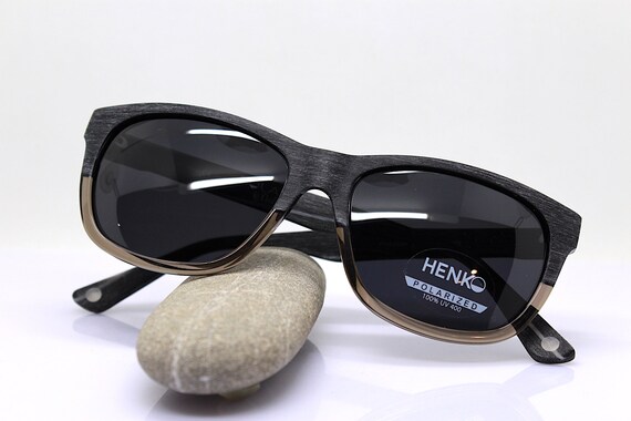 HENKO square rectangular classic sunglasses man b… - image 8