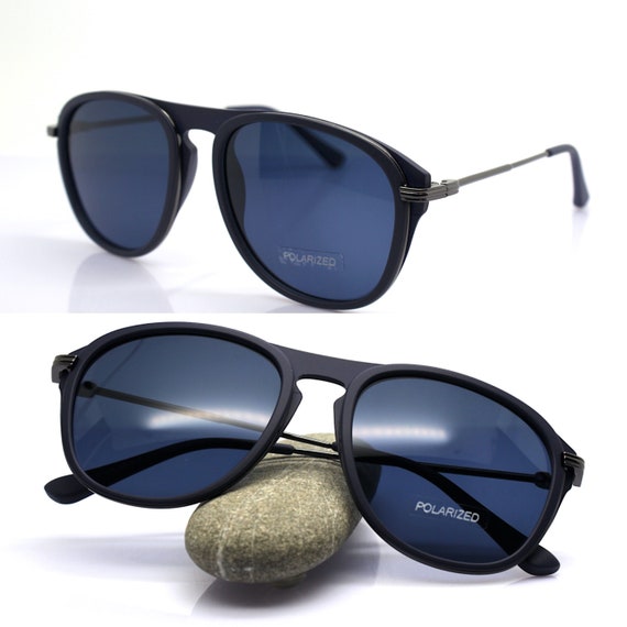 1 Retro Sunglasses Vintage Pilot Blue Lens Unisex Men Shades Mirror -  Walmart.com