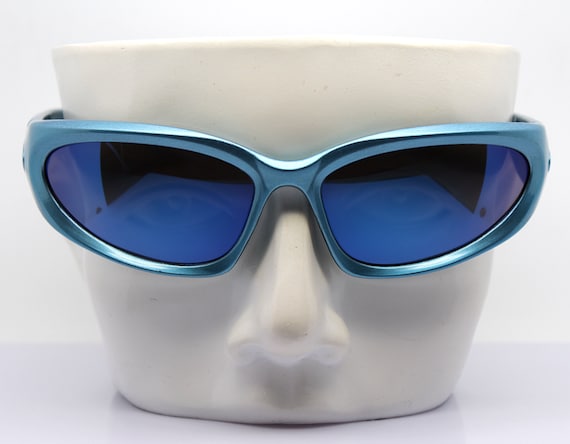 Wrap oval cat eye rectangular Sunglasses man woma… - image 8