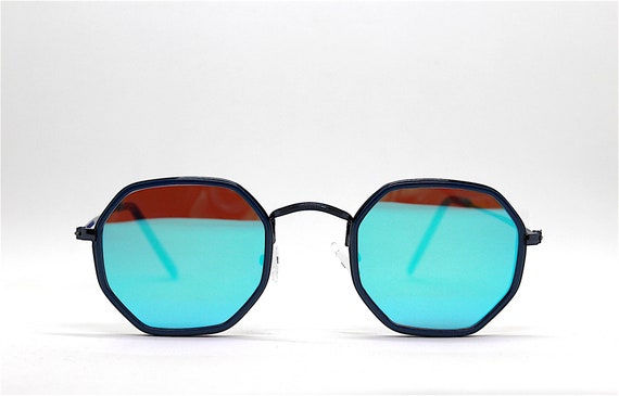 Small square octagonal classic sunglasses men and… - image 4