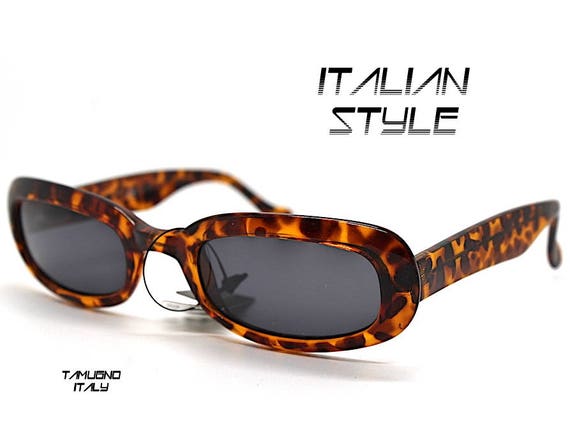 Low Rectangular Sunglasses Man Woman Tortoise Brown Frame  display picture 1
