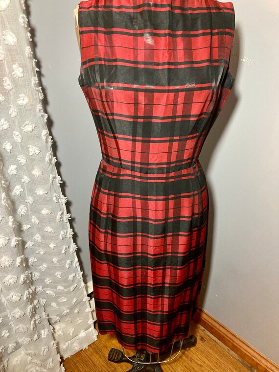 Vintage 1960s Plaid Jonathan Logan  Wiggle Dress … - image 1