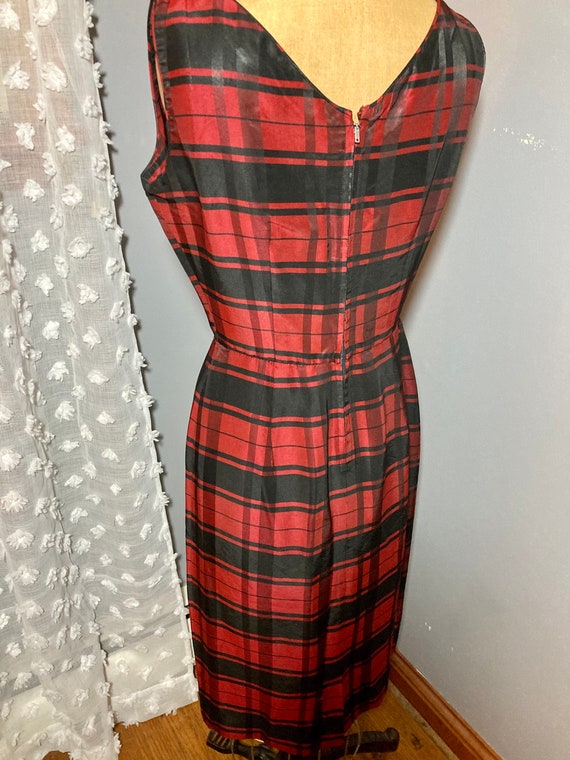 Vintage 1960s Plaid Jonathan Logan  Wiggle Dress … - image 3