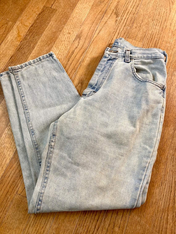 Authentic Vintage 80s Lee High Waisted Worn Mom J… - image 1
