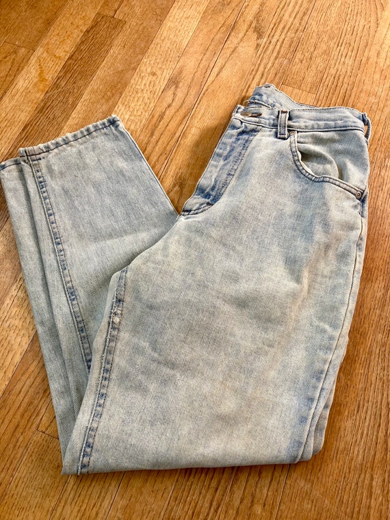 Authentic Vintage 80s Lee High Waisted Worn Mom J… - image 1