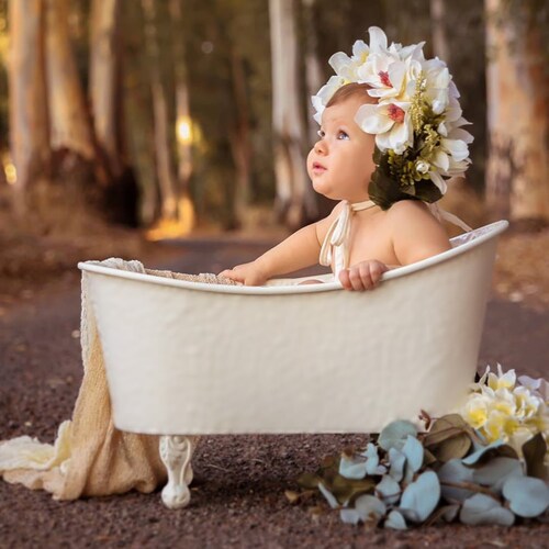 Footed Vintage Bathtub Newborn Photography Prop Ready to Etsy