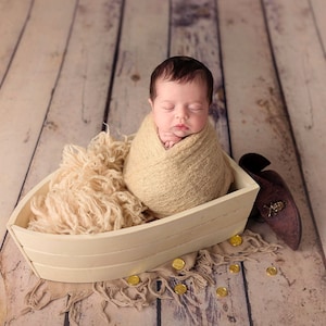 Rustic Boat - Off White, Newborn Photography Prop - Ready to Ship