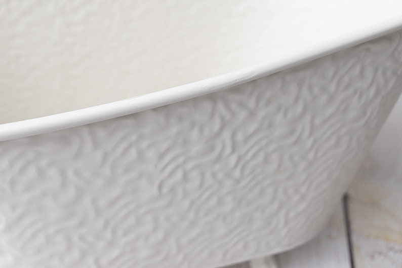 Footed Vintage Bathtub Bumpy Textured White Model 2 Etsy