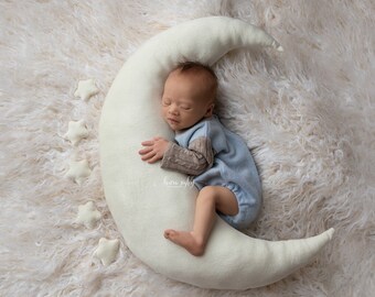 Moon Pillow Set - Ivory - Posing Aid for Newborn Photography (filled) - READY TO SHIP