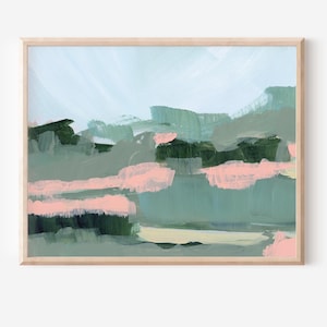 Coastal Landscape Art Print, Beach Wall Art, Cape Cod Landscape Print, Cape Cod Bay,  Abstract beach art print, Cape Cod Art, Cape Cod gift