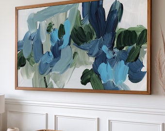 Blaue Abstrakte Malerei für Samsung Frame TV (Digitaler Download)