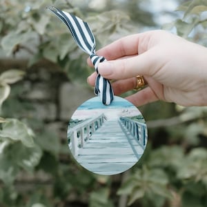 Beach Boardwalk Christmas Ornament, Coastal Christmas Decor, Beach Ornament, Beach Christmas, beach holiday decoration, teacher gift