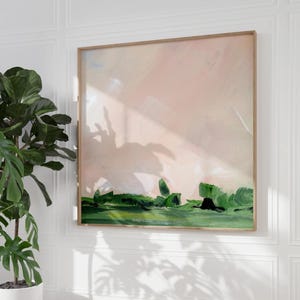 Rosé Sky Landscape Print: Modern Minimalist Art image 3