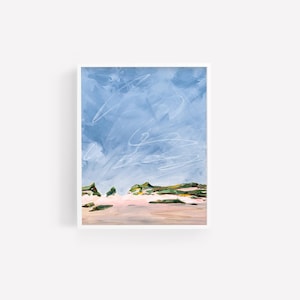 Beach Dunes Art Print, Abstract Landscape, Coastal Landscape, Modern Coastal Art, Massachusetts Art, Beach House Decor, Cape Cod Art image 1