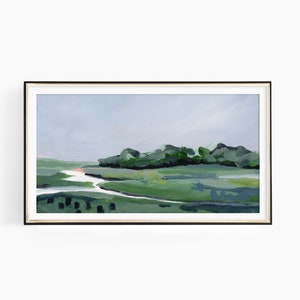 Samsung Frame TV Art, Coastal Landscape Art, Samsung Art TV, Salt Marsh Painting, Digital Download for Samsung Frame, Digital Download