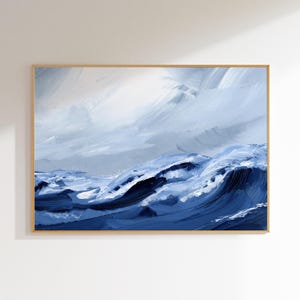 North Atlantic Wave Art Print: Surfing Room Coastal Decor