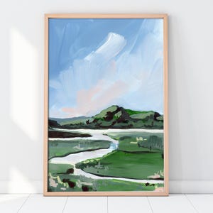 Salt Marsh art print, Marsh en Verte, Coastal wall art, marsh painting, coastal decor, coastal art print, modern beach print, beach wall art