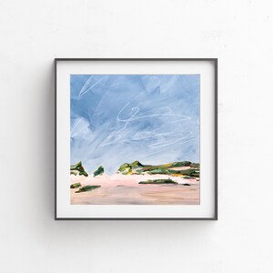 Beach Dunes Art Print, Abstract Landscape, Coastal Landscape, Modern Coastal Art, Massachusetts Art, Beach House Decor, Cape Cod Art image 2