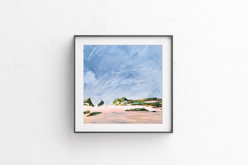 Beach Dunes Art Print, Abstract Landscape, Coastal Landscape, Modern Coastal Art, Massachusetts Art, Beach House Decor, Cape Cod Art image 2