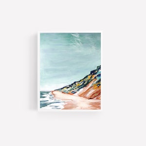 Beach Art Print, Abstract Landscape Print, Coastal Landscape, Coastal Farmhouse, Massachusetts Beach Decor, Cape Cod Art, Wellfleet MA