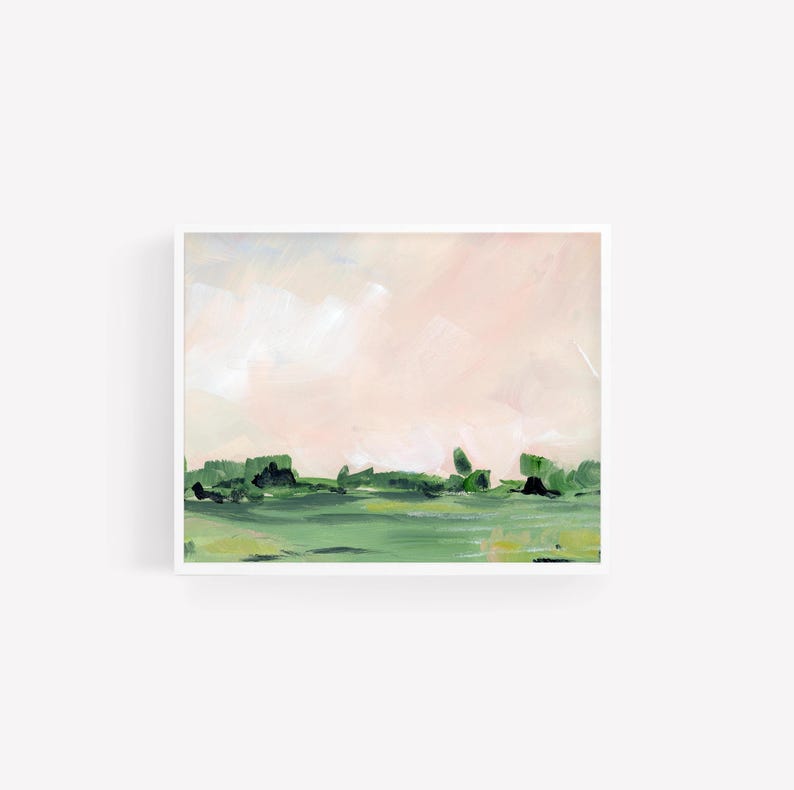 Rosé Sky Landscape Print: Modern Minimalist Art image 6