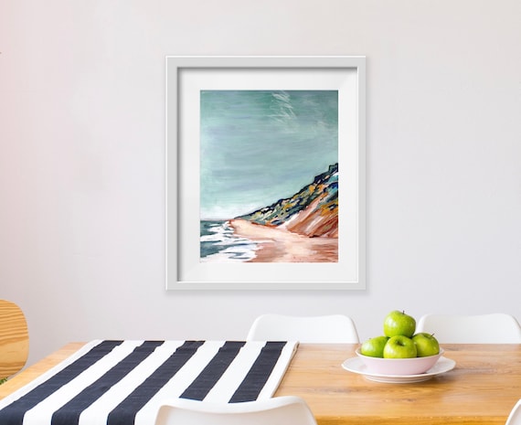 Beach Art Print Abstract Landscape Print Coastal Landscape | Etsy