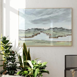 marsh landscape print, Coastal Farmhouse,  Abstract Landscape Print, Coastal landscape print, Cape Cod, Cape Ann, Massachusetts Beach Decor