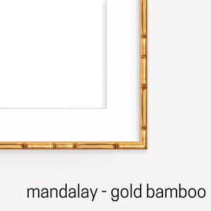 Rosé Sky Landscape Print: Modern Minimalist Art Mandalay- Gold Bamboo
