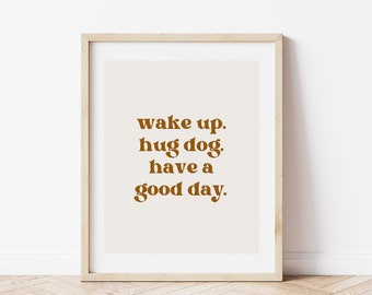 Impressão de mãe de cachorro, presente de mãe de cachorro, presente de Natal de mãe de cachorro, presente moderno para amantes de cães, boho para impressão, presente engraçado para cachorro, arte de parede de cachorro para impressão