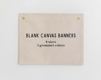 Blank Cotton Canvas Banners for DIY Signs, 10oz. Duck Cotton Canvas Wall Flags