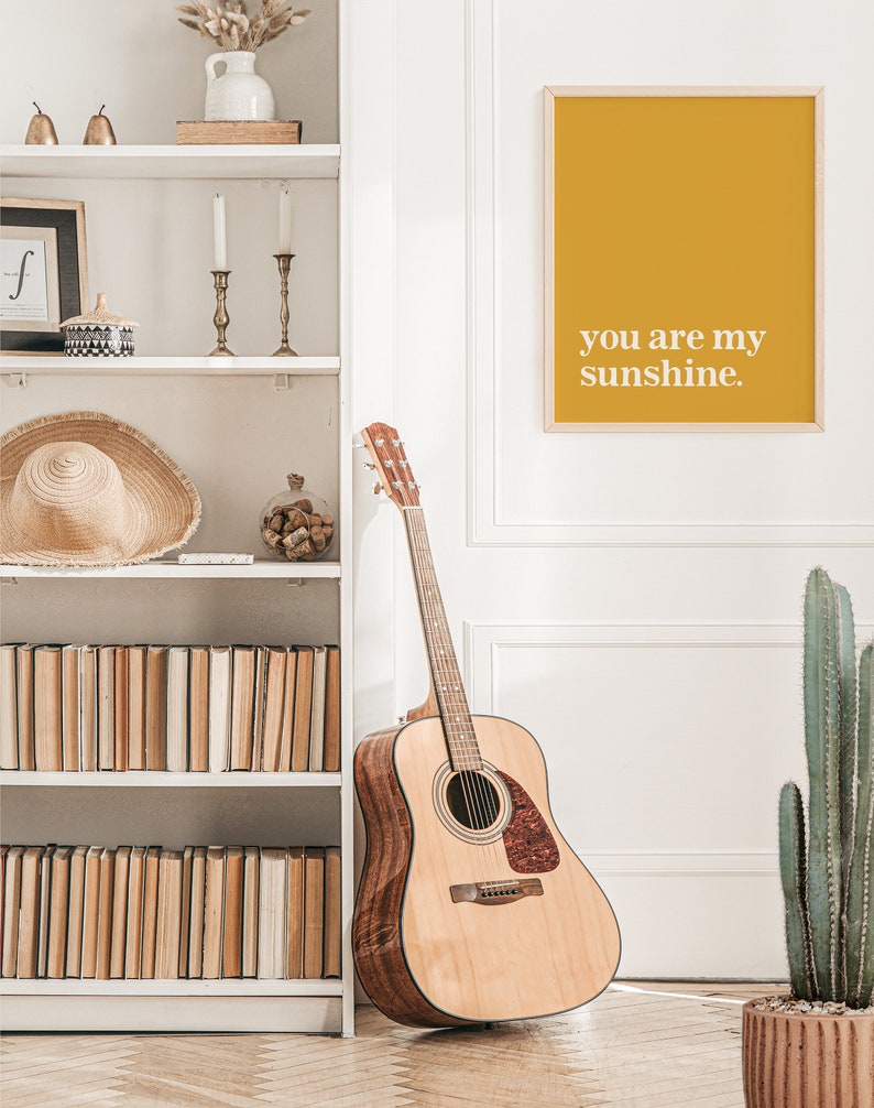 You Are My Sunshine Modern Wall Art Set of 2 Boho Sun Etsy