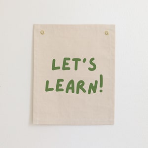 Let's Learn Canvas Banner Let's Learn Sign Kids - Etsy