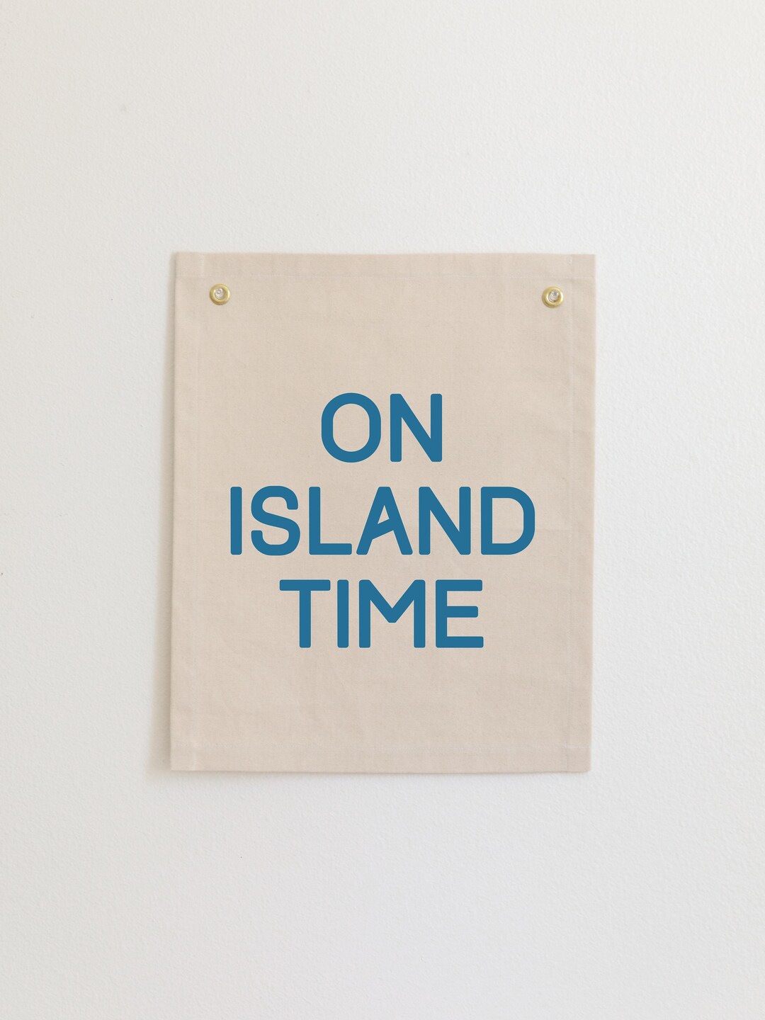 On Island Time Canvas Banner Canvas Wall Hanging Tropical Etsy