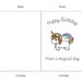 Digital Unicorn Birthday Card Printable Template for Kids, Adults ...