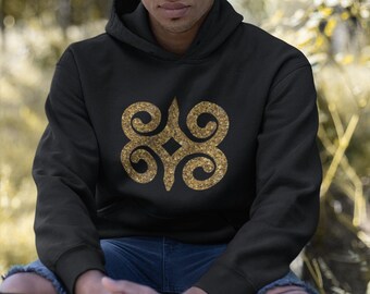 Unisex Adinkra Hoodie | Ankara print hoodie | African Print Hoodie | African history | Roots Hooded Sweatshirt