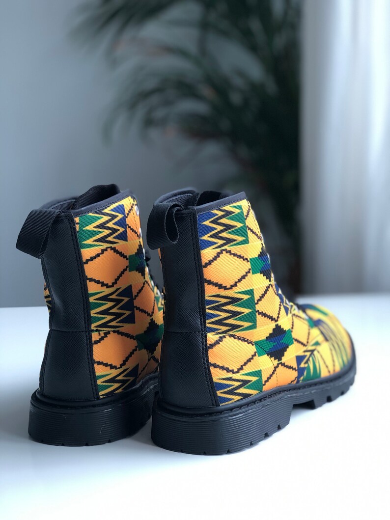 Kente Print Men/women Boots Ankara print men/women boots African print men/women boots image 7