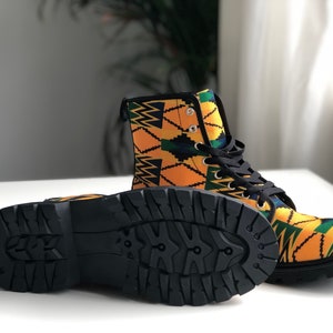 Kente Print Men/women Boots Ankara print men/women boots African print men/women boots image 8