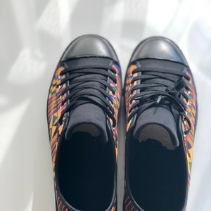 Kente Print Men/women Sneakers Ankara print men/women Sneakers African print mens/women's Shoes. image 6