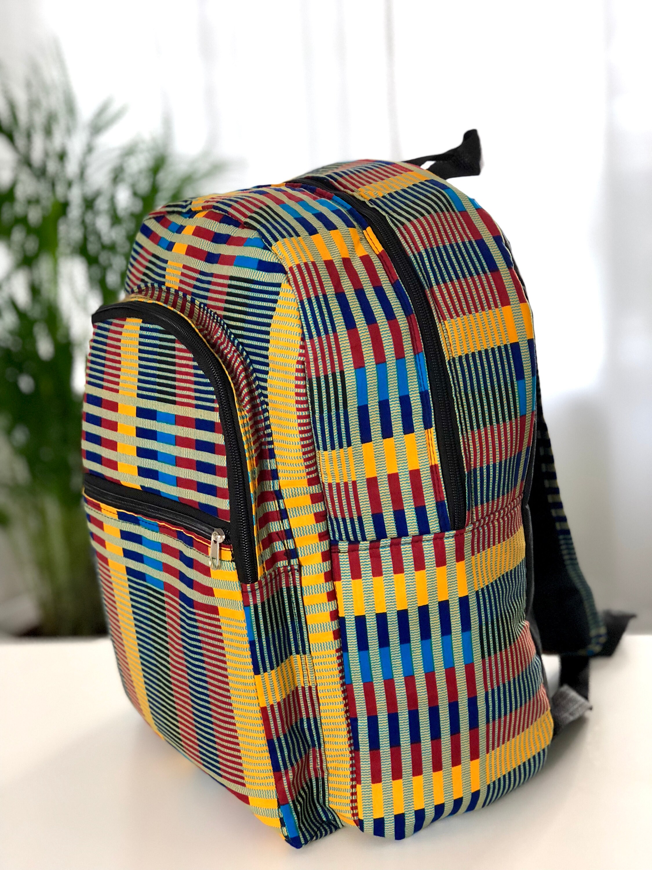 african print backpack