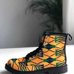 Kente Print Men/women Boots Ankara print men/women boots African print men/women boots image 6