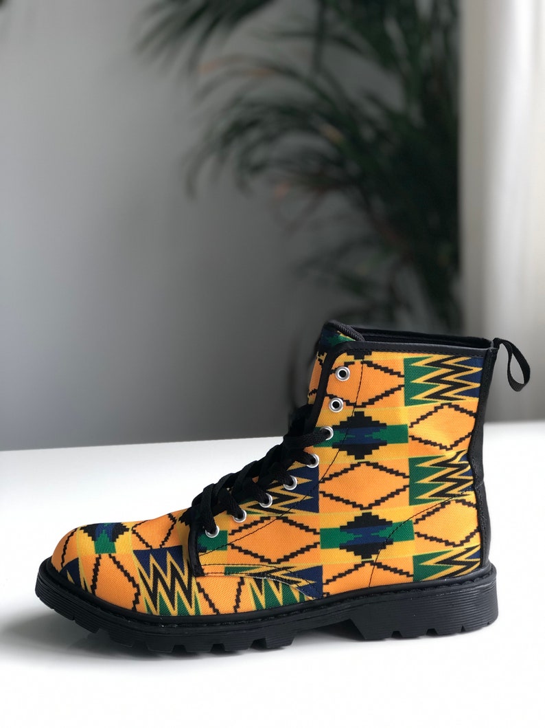 Kente Print Men/women Boots Ankara print men/women boots African print men/women boots image 6