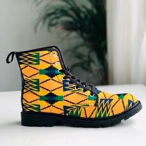 Kente Print Men/women Boots Ankara print men/women boots African print men/women boots image 10