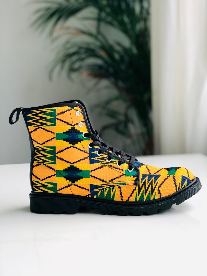 Kente Print Men/women Boots Ankara print men/women boots African print men/women boots image 10