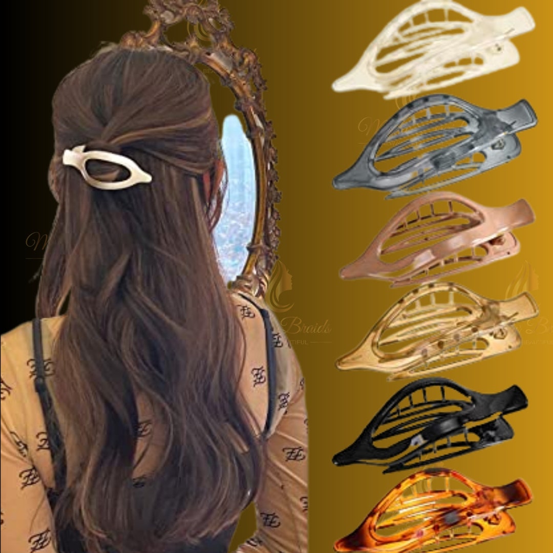 French Concord Hair Clips Claw 6pcs Side Slid Flat Hair Clips for