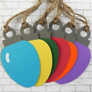 Christmas Bulb Gift Tags, Gift Tags, Christmas Tags