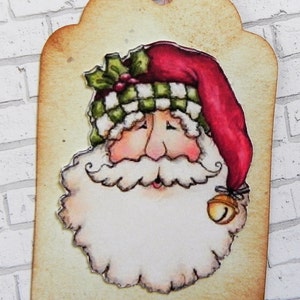 Santa Gift Tag, Christmas Gift tag, gift tag, holiday tag