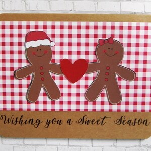 Gingerbread Christmas Card, Christmas Card, Holiday Card, Handmade Christmas Card