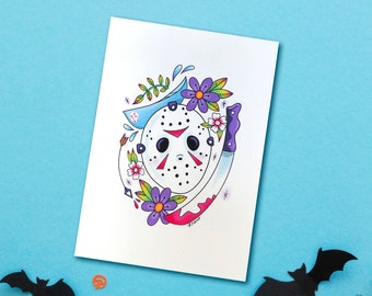 Friday Art Print Jason Art Halloween Gift