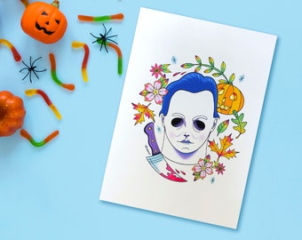 Halloween Art Print Michael Myers Art Halloween Gift
