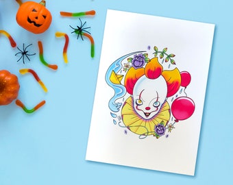 Scary Clown Art Print